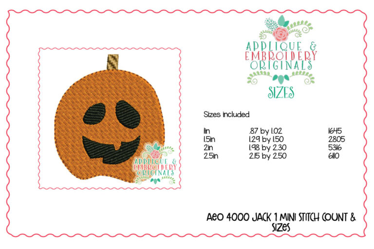 4000 Jack 1 Mini Embroidery Design - Image 2