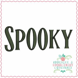 4011 Spooky Embroidery Font