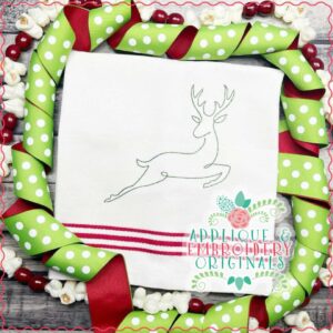 4024 Deer Line Art 7 Embroidery Design