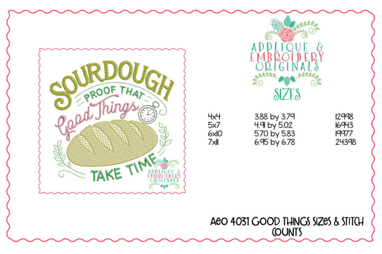 4031 Good Things Embroidery Design - Image 3