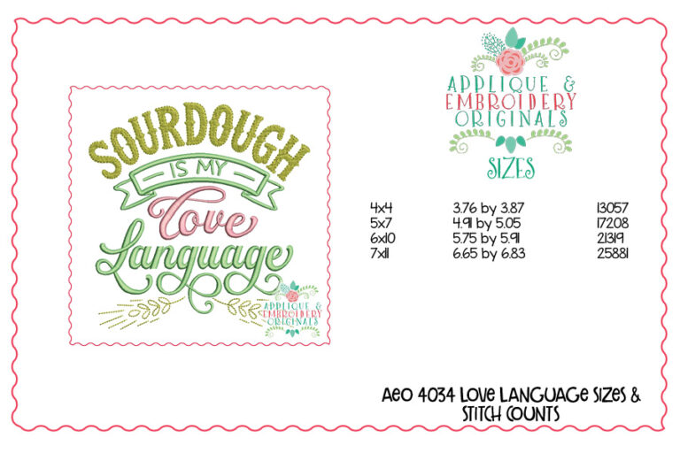 4034 Love Language Embroidery Design - Image 3