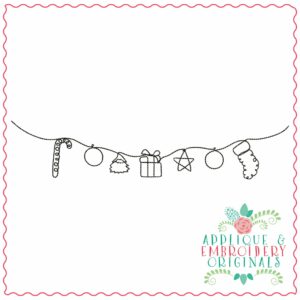 4045 Christmas Garland Embroidery Design