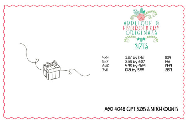 4048 Gift Embroidery Design - Image 2