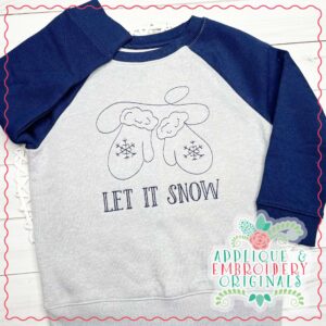 4050 Mitten Pair Embroidery Design