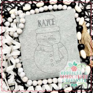 4056 Snowman Embroidery Design