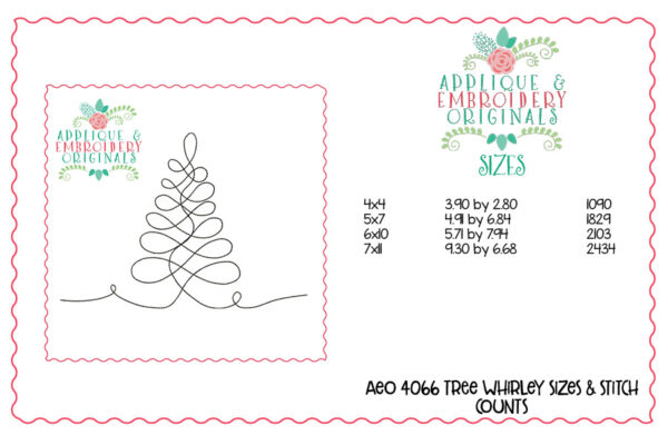 4066 Tree Whirly Line Art Embroidery Design - Image 3