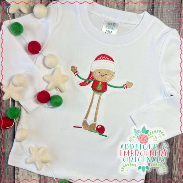 4084 Gingerbread Boy Long Leg Applique Design - Image 2