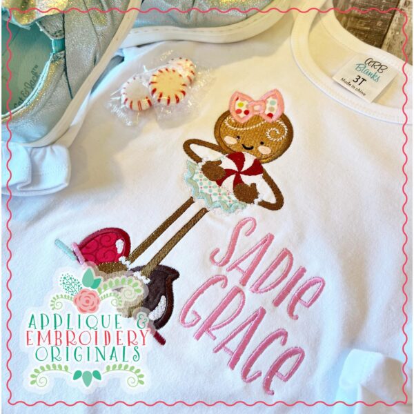 4085 Gingerbread Girl Long Leg Applique Design - Image 3