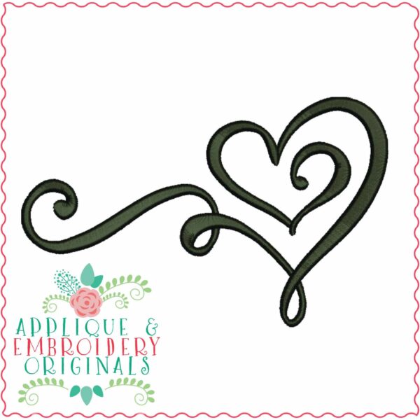 4217 Heart 1 Embroidery Design - Image 5