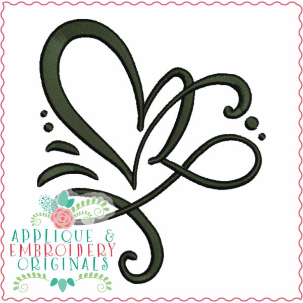 4219 Heart 3 Embroidery Design - Image 3