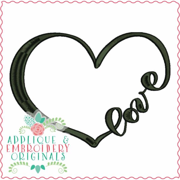 4225 Heart 9 Embroidery Design - Image 3