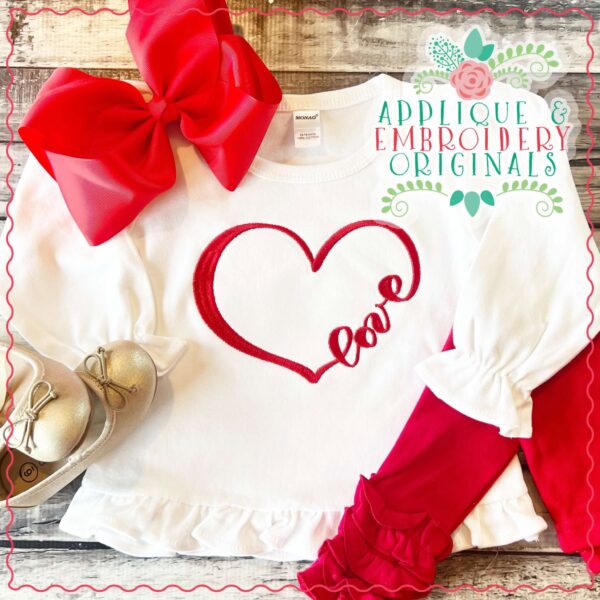 4225 Heart 9 Embroidery Design - Image 2