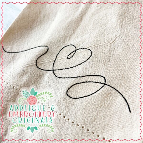 4226 Heart 2 Line Art Embroidery Design - Image 2