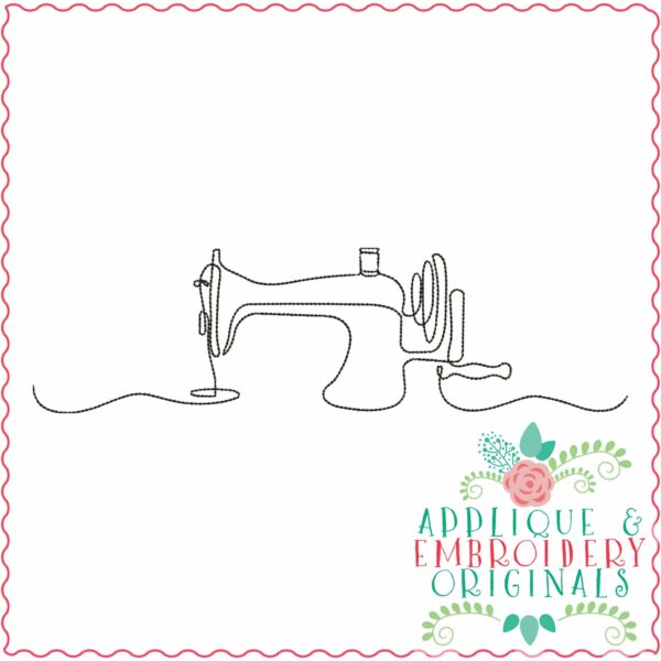 4232 Sewing Machine Line Art Embroidery Design - Image 3