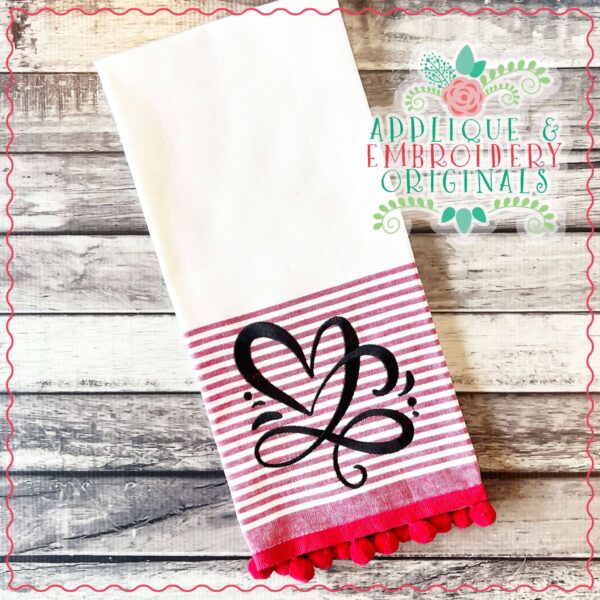 4218 Heart 2 Embroidery Design - Image 2